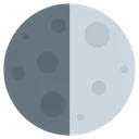 Free First Quarter Moon Icon