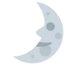 Free First Quarter Moon Icon