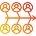 Free Fischgräten-Diagramm  Symbol