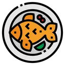 Free Fish Fried Dish Icon