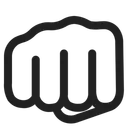 Free Fist High Contrast Icon