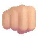 Free Fist Color Medium Light Icon