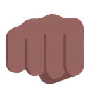 Free Fist Flat Medium Dark Icon