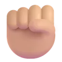 Free Fist Color Medium Light Icon