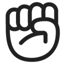 Free Fist High Contrast Icon