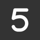 Free Five Number  Icon