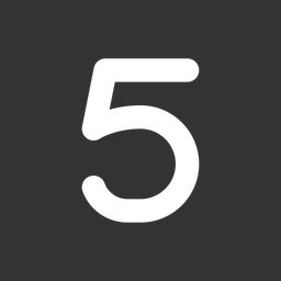 Free Five Number  Icon