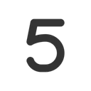 Free Five Number  Icon