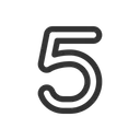Free Five Number  Icon