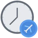 Free Flight Arrival Time Airport Clock Flight Departure Time Icon