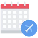 Free Flight Schedule Flight Date Airplane Calendar Icon