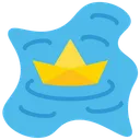 Free Floating Paper Boat Paper Boat Boat Icon