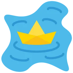 Free Floating paper boat  Icon