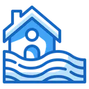 Free Flood Disaster House Icon