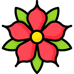 Free Flower Icon - Download in Colored Outline Style