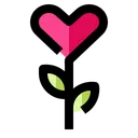 Free Flower Love Heart Icon