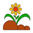 Free Flower And Grass Icon