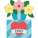 Free Flower For Dad Flower For Father Giving Flower Icon