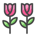Free Flowers Roses Plant Icon