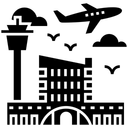 Free Flughafen Reiseziel Flughafenbahnhof Symbol