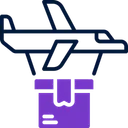 Free Flugzeuglieferung Luftlieferung Luftfracht Symbol