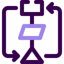 Free Fluxograma Processo Wireframe Ícone