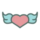 Free Flying Heart  Icon