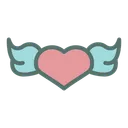 Free Flying Heart  Icon