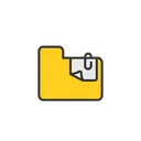 Free Folder Clip Clip Attachment Icon