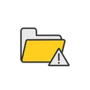 Free Folder Open Danger Danger Folder Icon