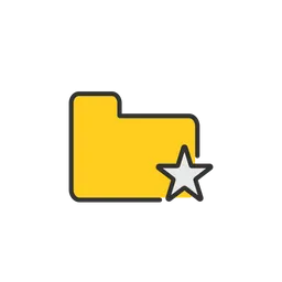 Free Folder Star  Icon