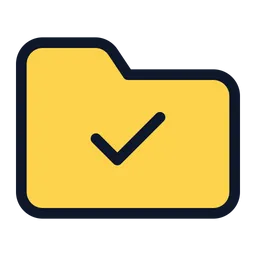 Free Folder Tick  Icon