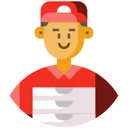 Free Food Delivery Man  Icon