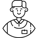 Free Food Service Courier Delivery Man Icon