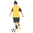 Free Football Woman Playing Ball Game Icon