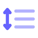 Free Format Line Line Spacing Icon