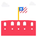 Free American Fort Historical Place Memorial Building Icon