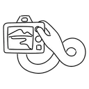 Free Linea Blanca Tomar Una Fotografia Ilustracion Fotografia Capturar Una Imagen Icono