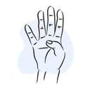 Free Four Finger  Icon