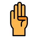 Free Four Finger  Icon