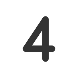 Free Four Number  Icon