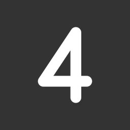 Free Four Number  Icon