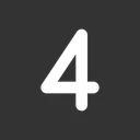 Free Four Number  Icon