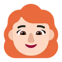 Free Rot Haare Flach Symbol