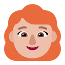 Free Rot Haare Flach Symbol