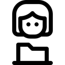 Free Weiblicher Ordner  Symbol