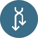 Free Croce Rovescio Connessione Icon