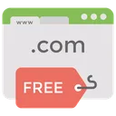 Free Free Domain Domain Free Web Hosting Icon