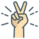 Free Frieden Hand Sieg Symbol