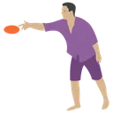 Free Frisbee Service Frisbee Game Male Player Icon